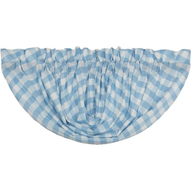 Annie Buffalo Blue Check Balloon Valance 15x60 VHC Brands - The Fox Decor